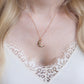 14k gold moon and star necklace