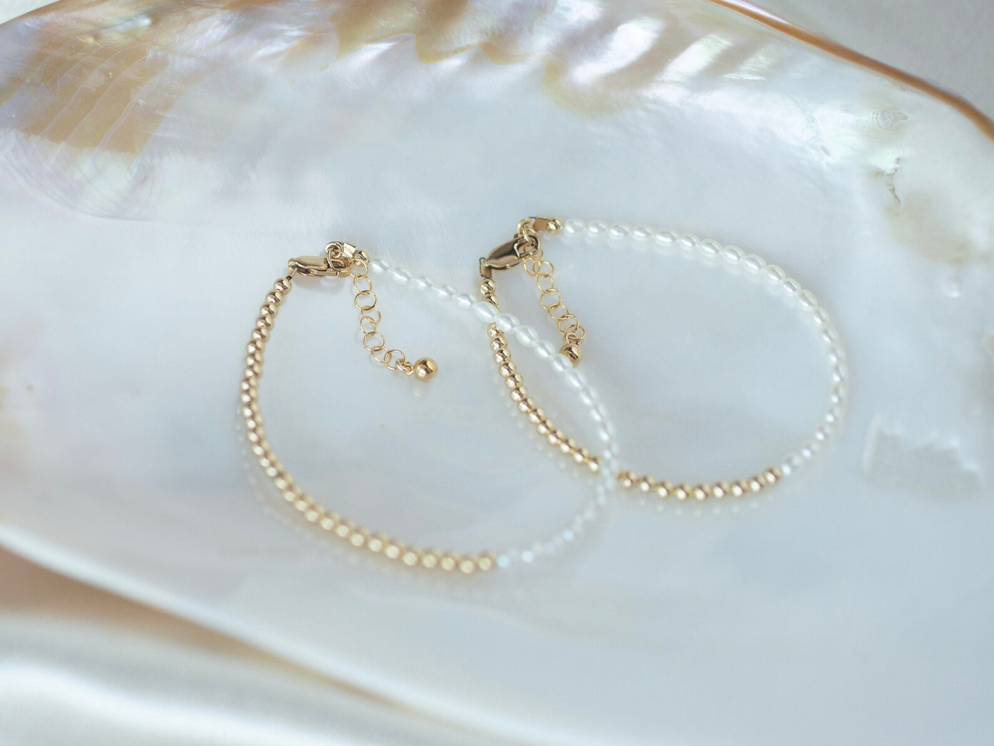 14k gold pearl bracelet
