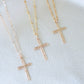 Floral Cross Necklace