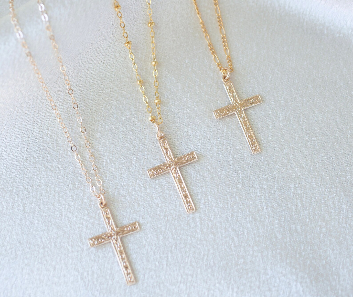 Floral Cross Necklace