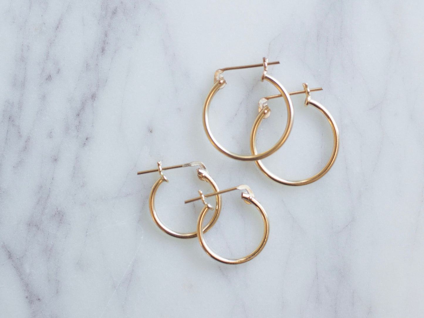 Thin Gold Filled Hoops