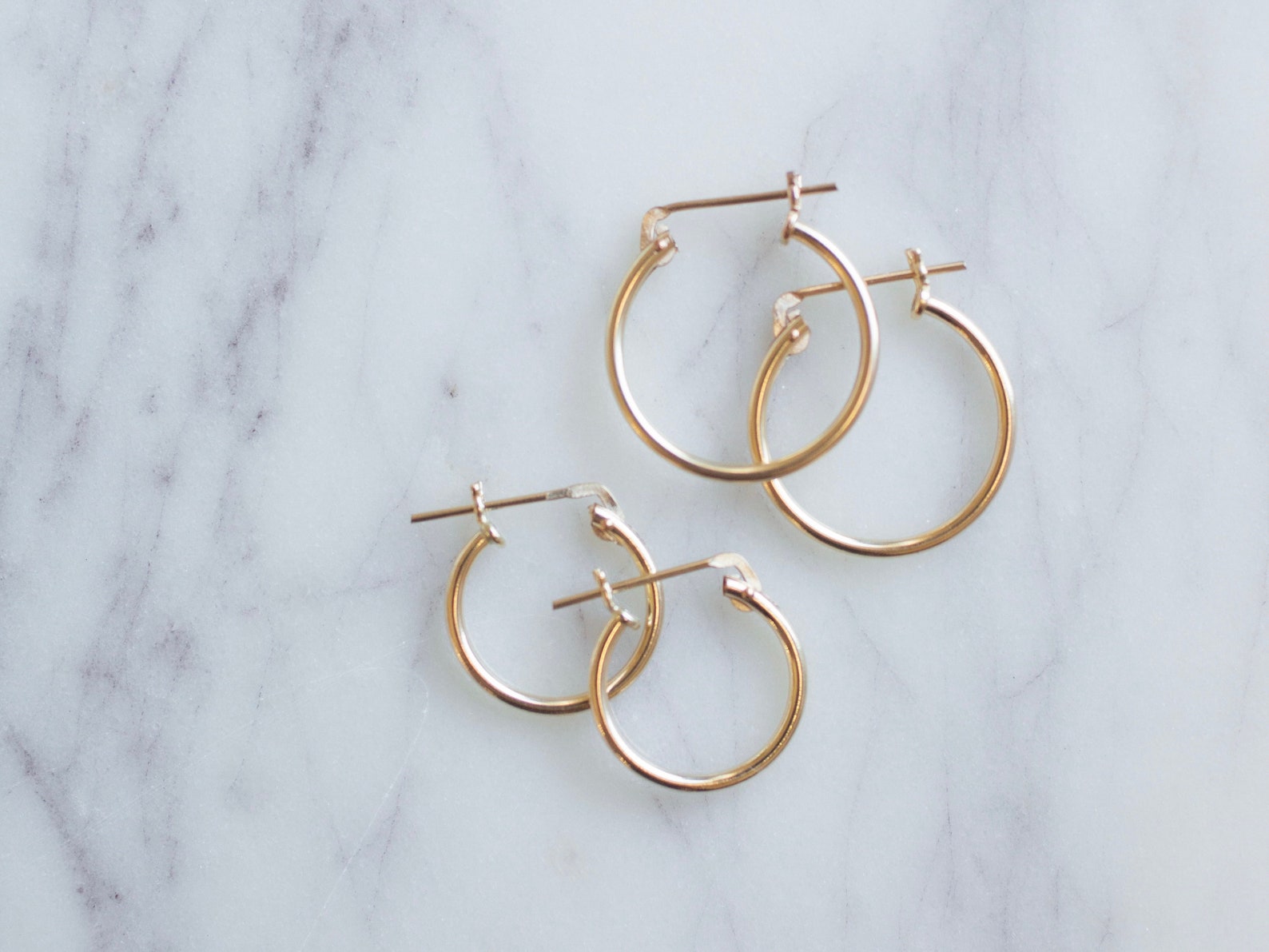 Thin Gold Filled Hoops