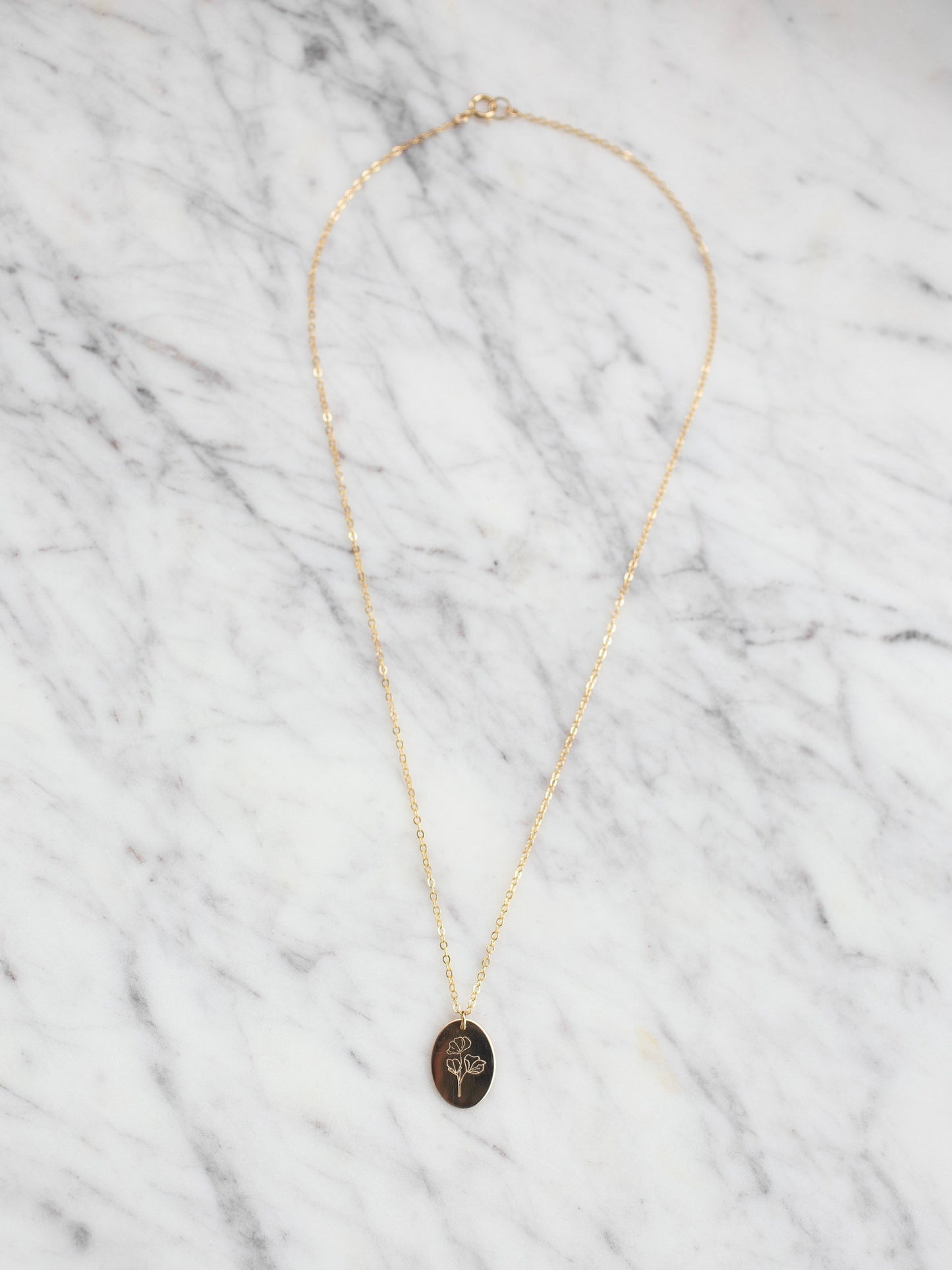 Gold Flower Necklace For Women 
