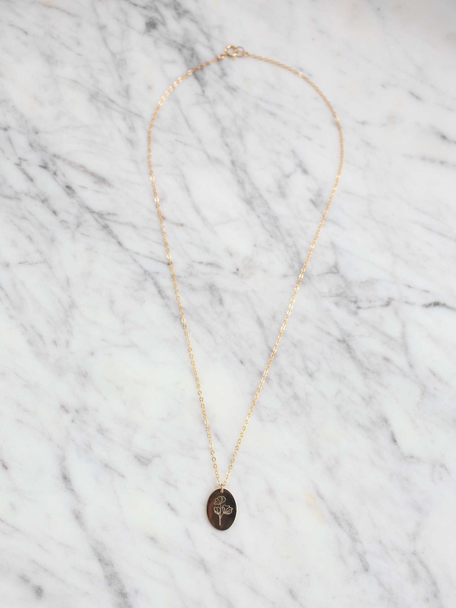 Gold Flower Necklace For Women 