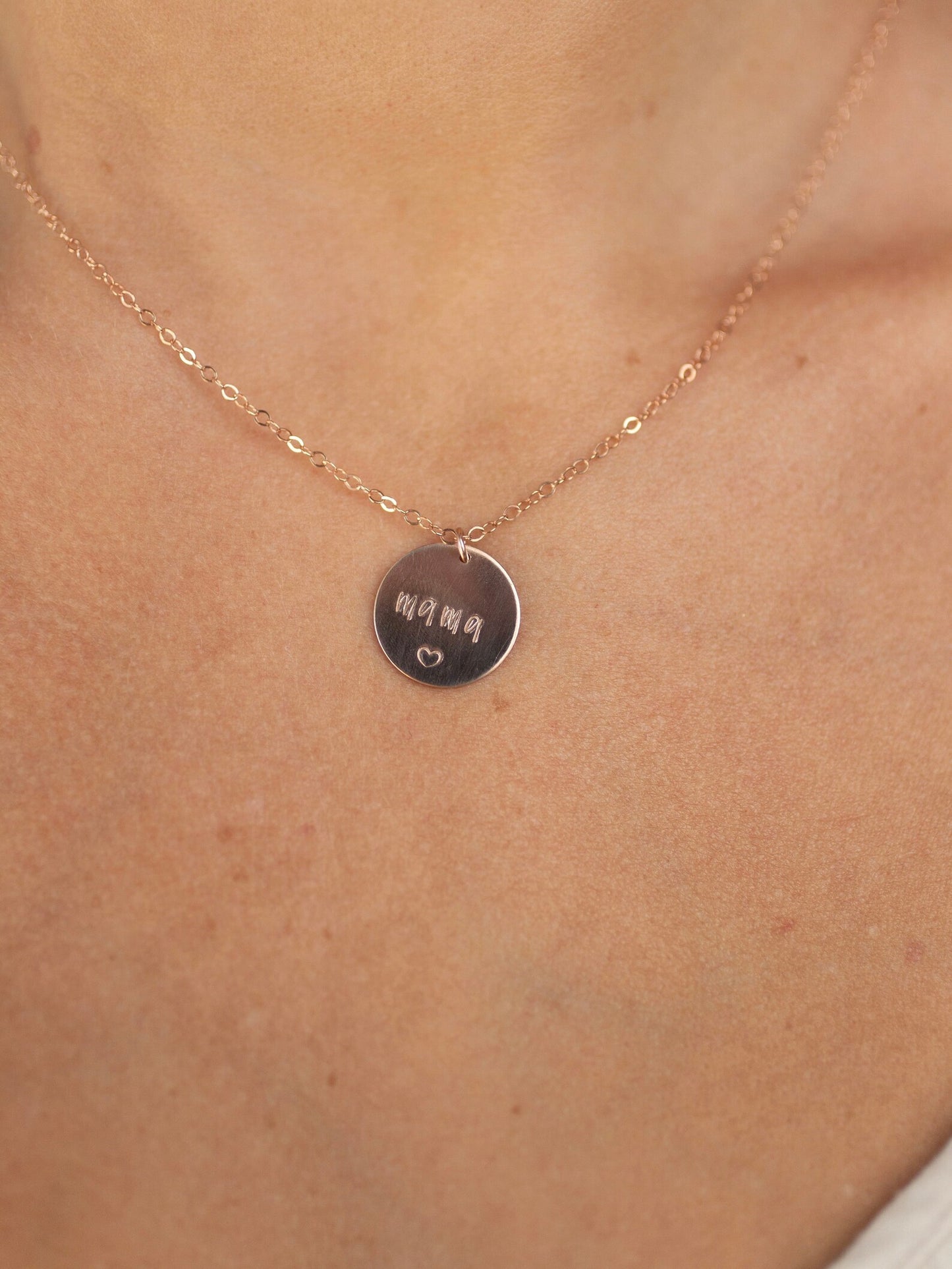 Gold Mama Disc Necklace
