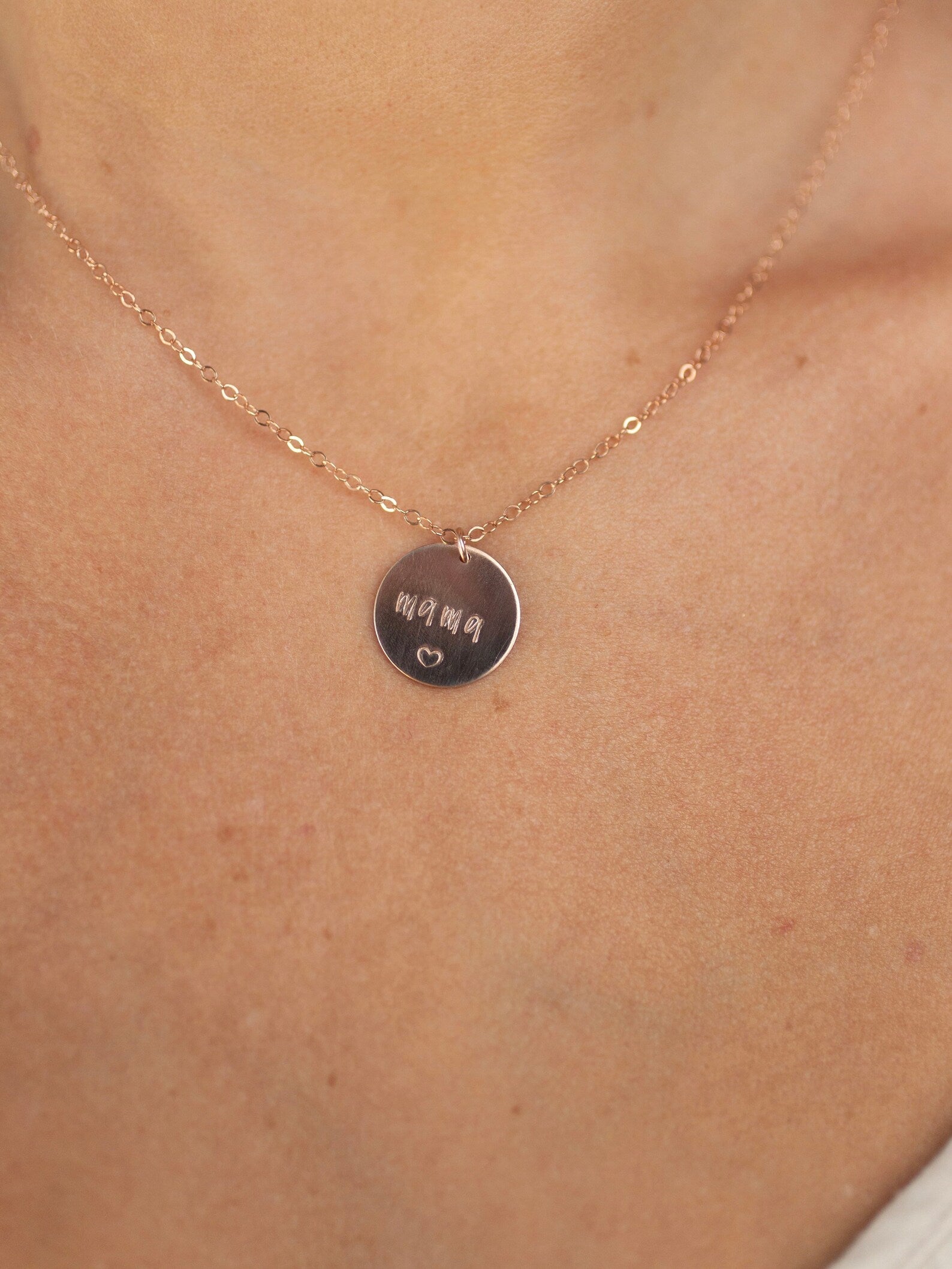Gold Mama Disc Necklace
