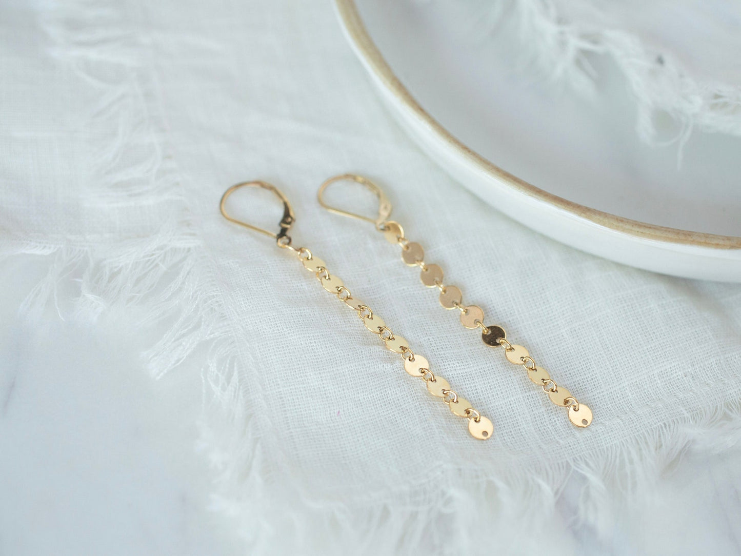 Gold Poppy Leverback Earrings