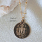 Gold Round Mary Necklace