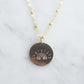 Gold Shining Rainbow Disc Necklace