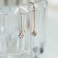Rose Gold Sparkle Threader Earrings