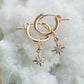 Gold Sprinkle Stars Hoop Earrings 