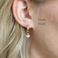 Rose Gold Trinity Pearl Hoops