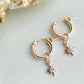 Gold Sprinkle Stars Hoop Earrings 