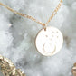 Moon and Stars Disc Necklace