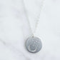 Moon and Stars Disc Necklace With Gold