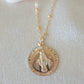 Gold Round Mary Necklace