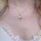 Gold Round Mary Necklace