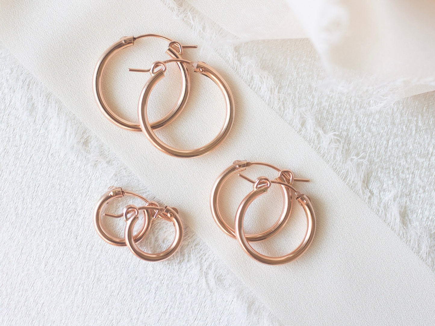 Rose Gold Filled Hoops










