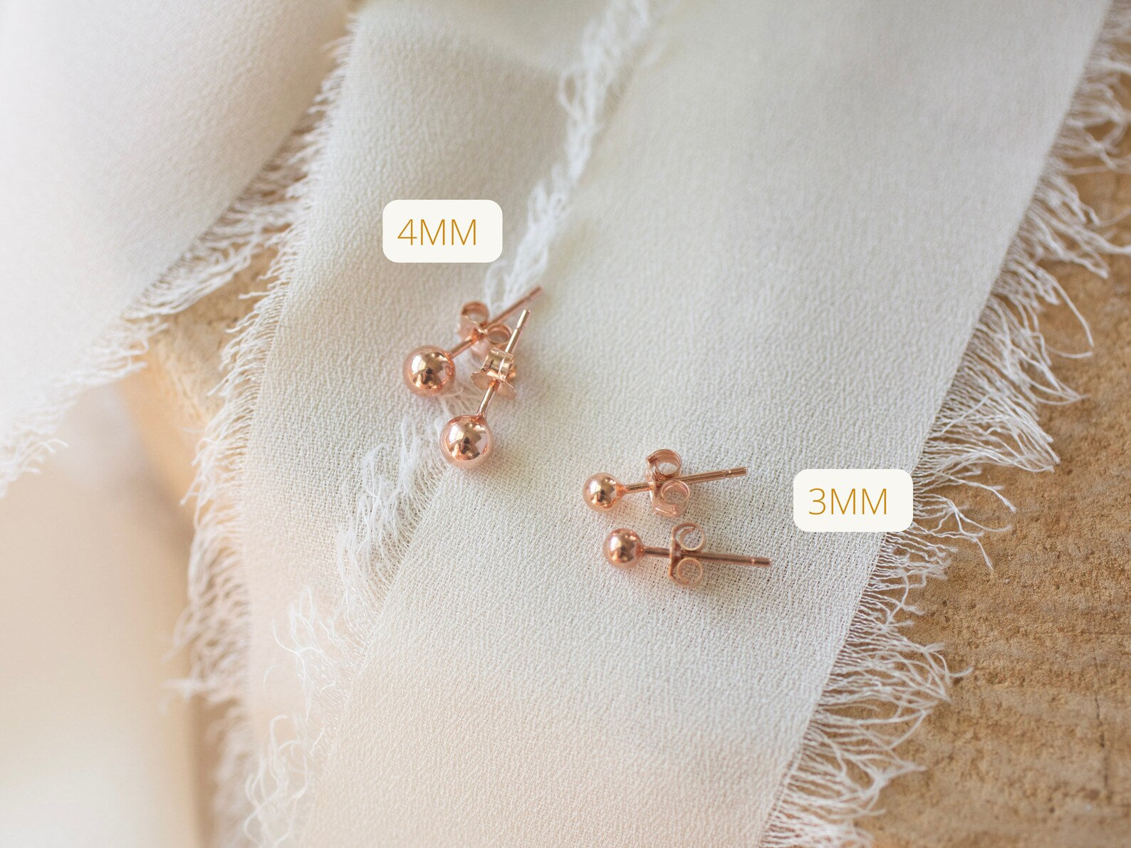 Rose Gold Simple Stud Earrings