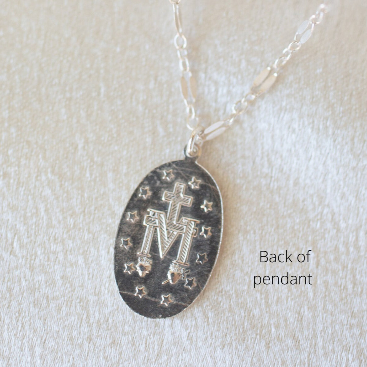 Silver Mary Necklace