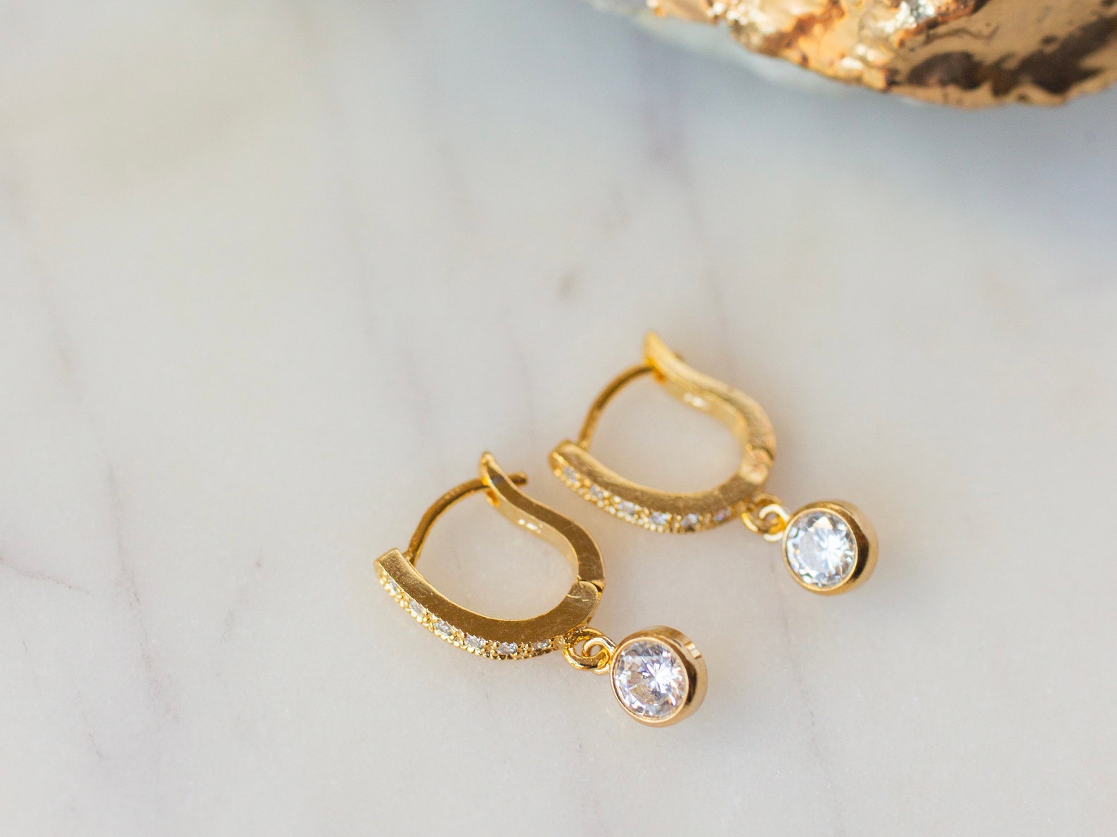 Sparkle Huggies With Gold For Women