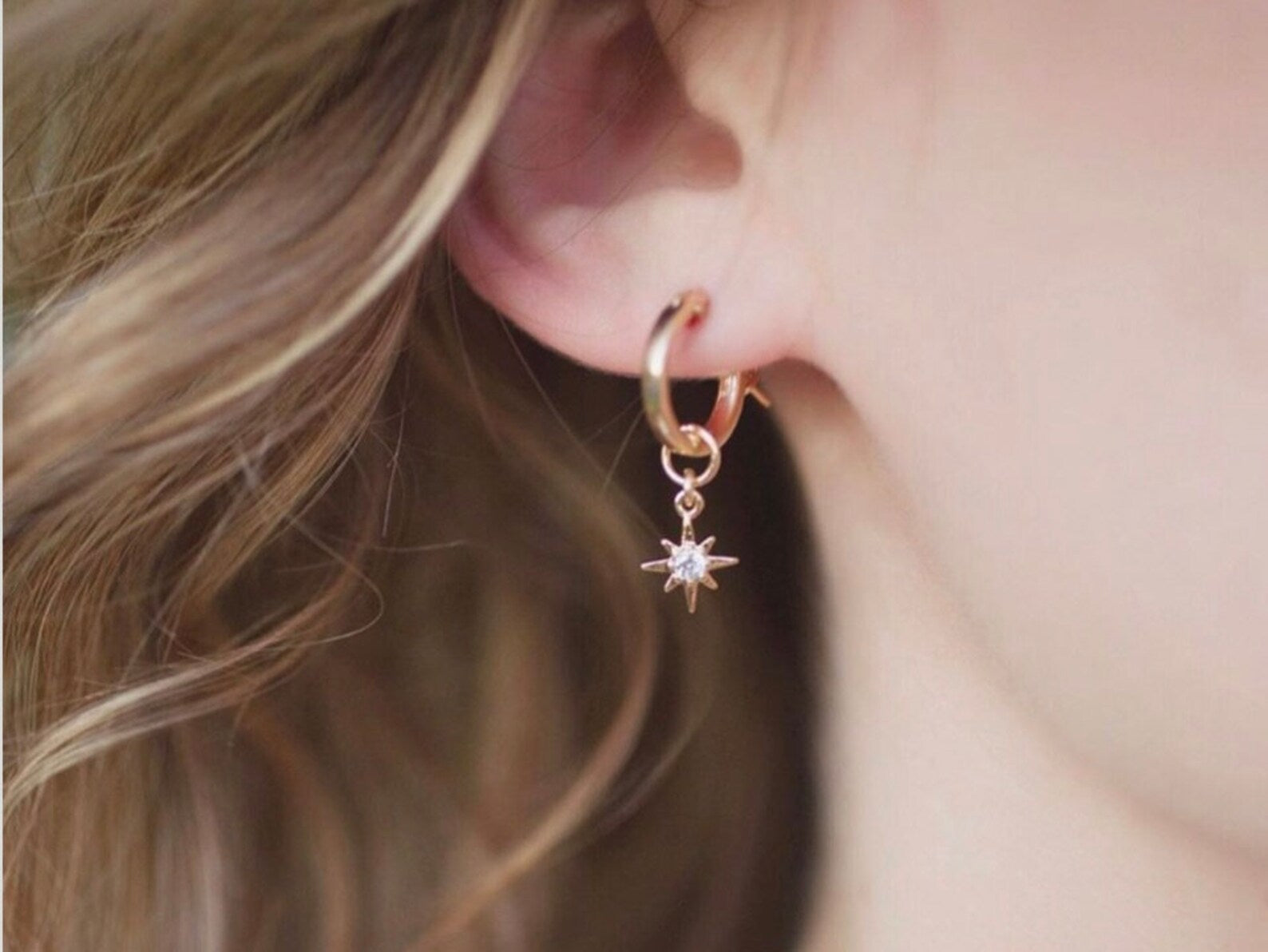  Stars Hoop Earrings For Women
