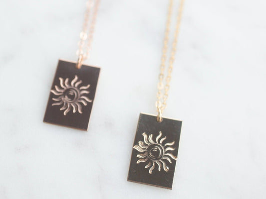 Sun Rectangle Necklace