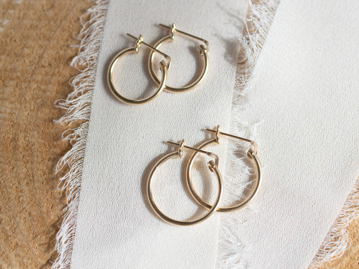 Thin Gold Filled Hoops