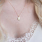 Tiny Mary Necklace With Gold