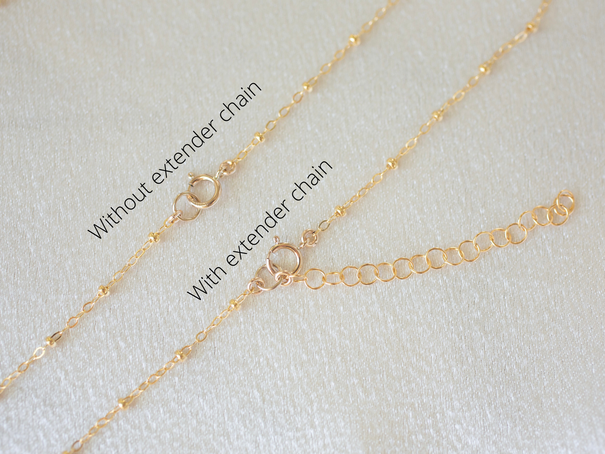 Gold Filled Figure 8 Chain Length Extender for Necklace or