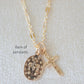 Tiny Virgin Mary Cross Necklace