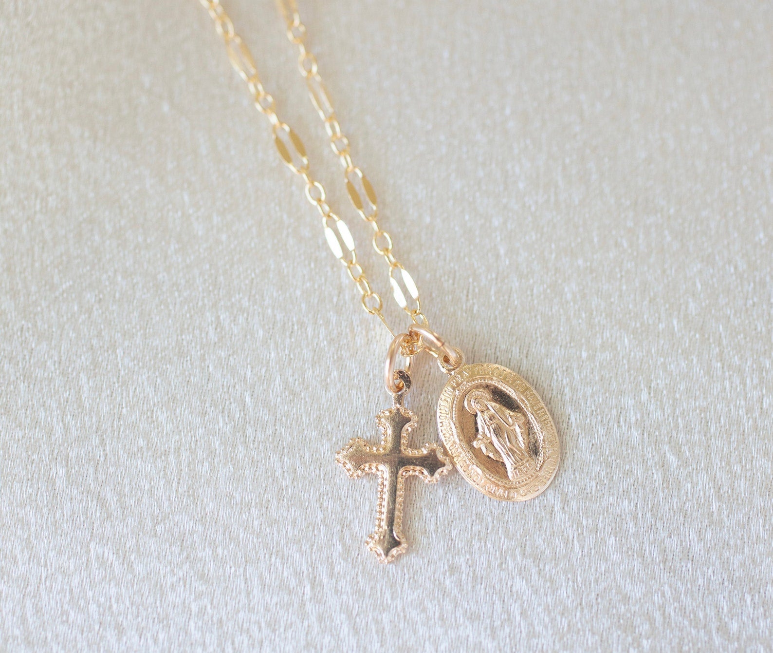 Virgin Mary Cross Necklace For Women