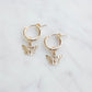 butterfly earrings hoops