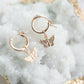 butterfly hoop earrings