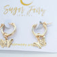 butterfly hoops earrings