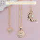 crescent moon with star necklace