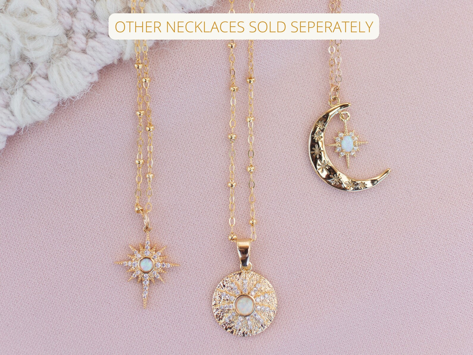crescent moon with star necklace