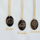 flower birth month necklace