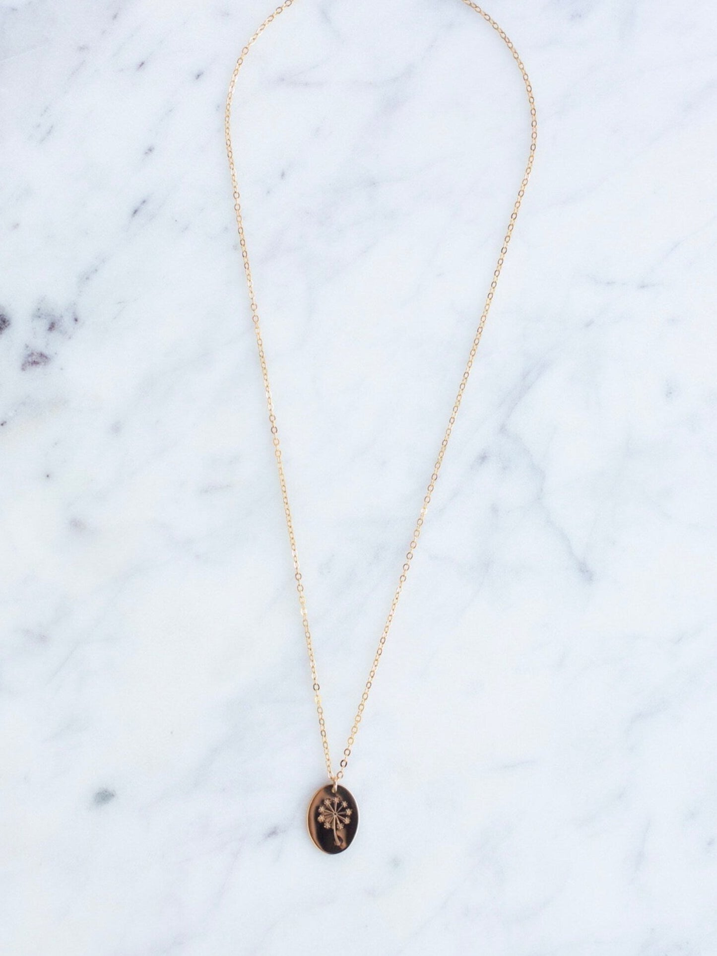 flower birth month necklace
