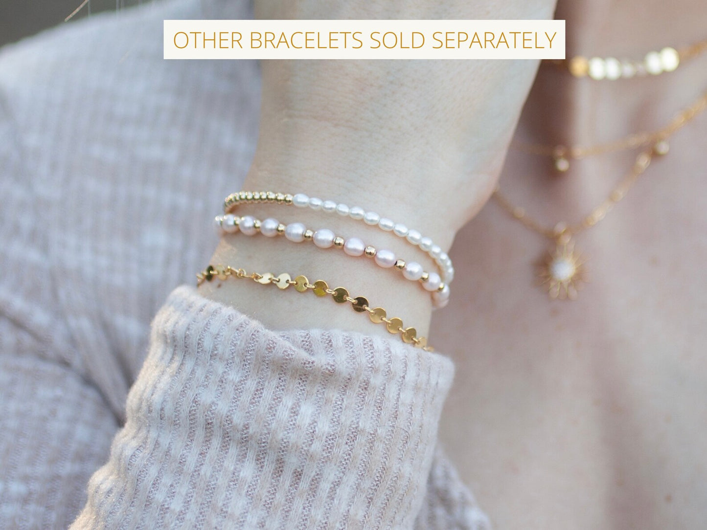 gold and pearl bracelets