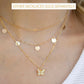 gold disc necklace 14k