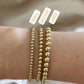 gold filled bead bracelet set