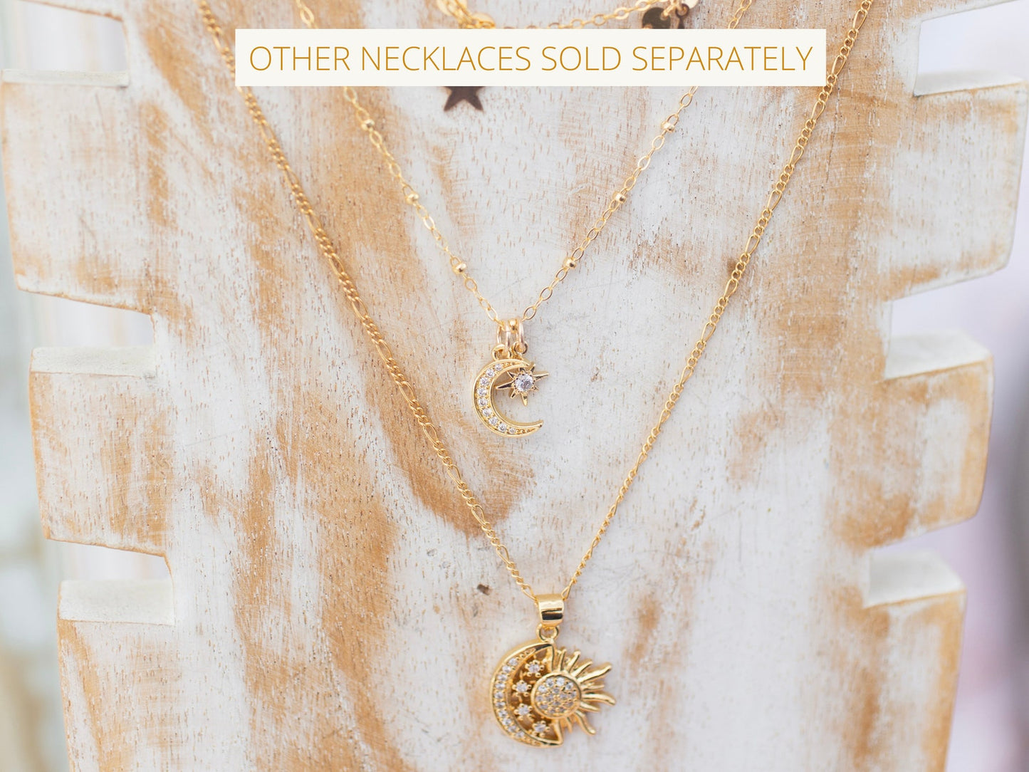 gold moon pendant necklace