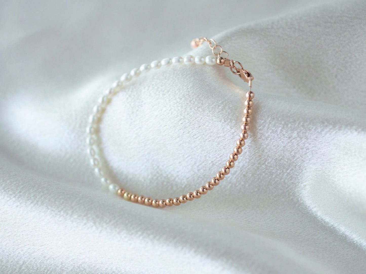 Rose Gold Pearl Bracelet
