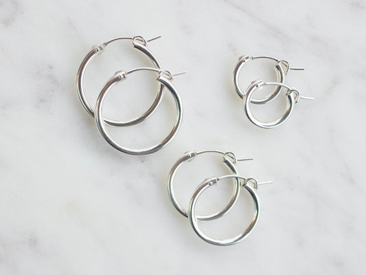 Sterling Silver Hoops