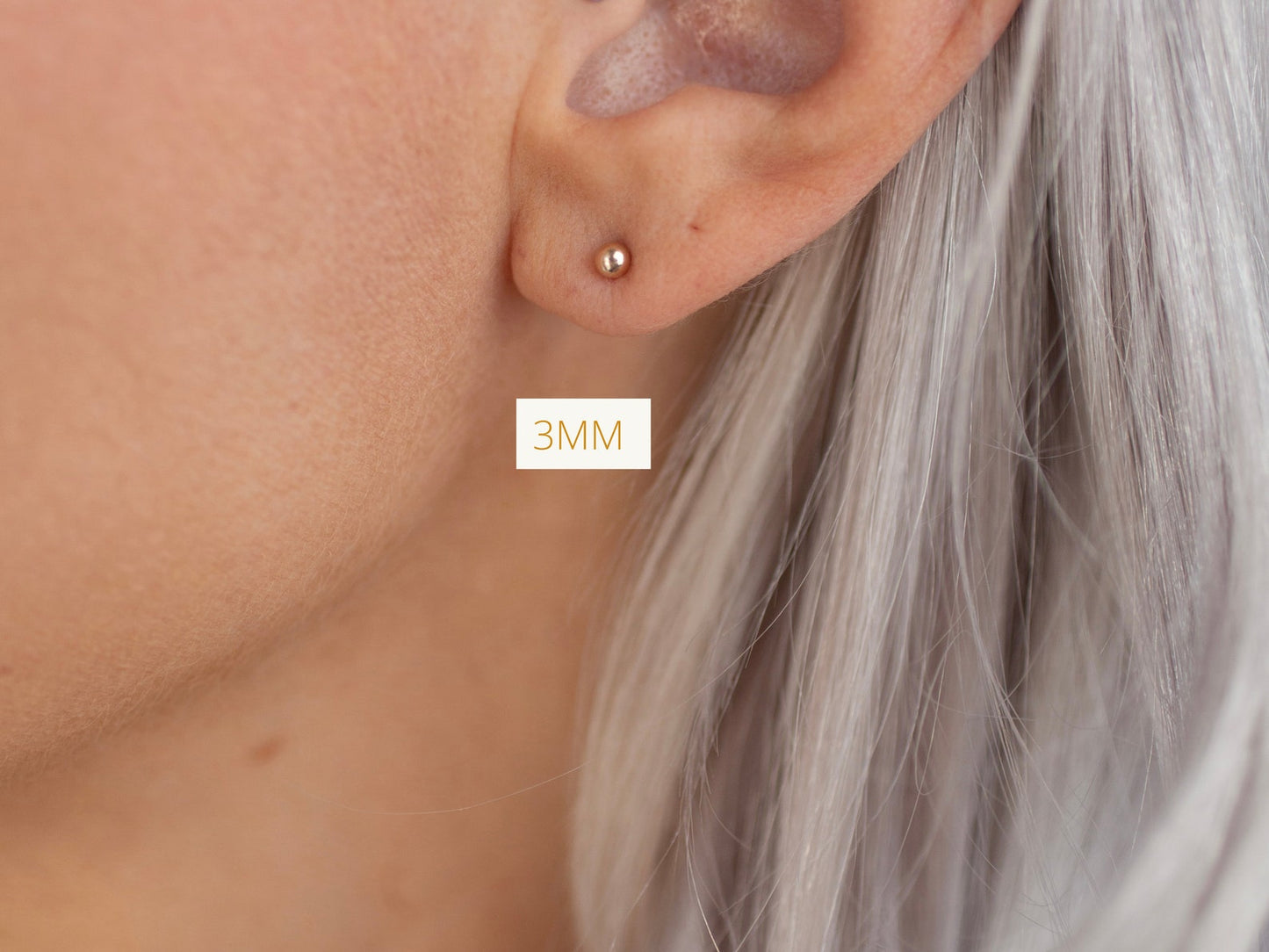 Rose Gold Simple Stud Earrings