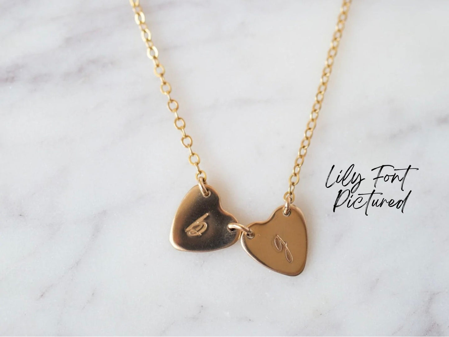 Personalized Mini Heart Initial Necklace