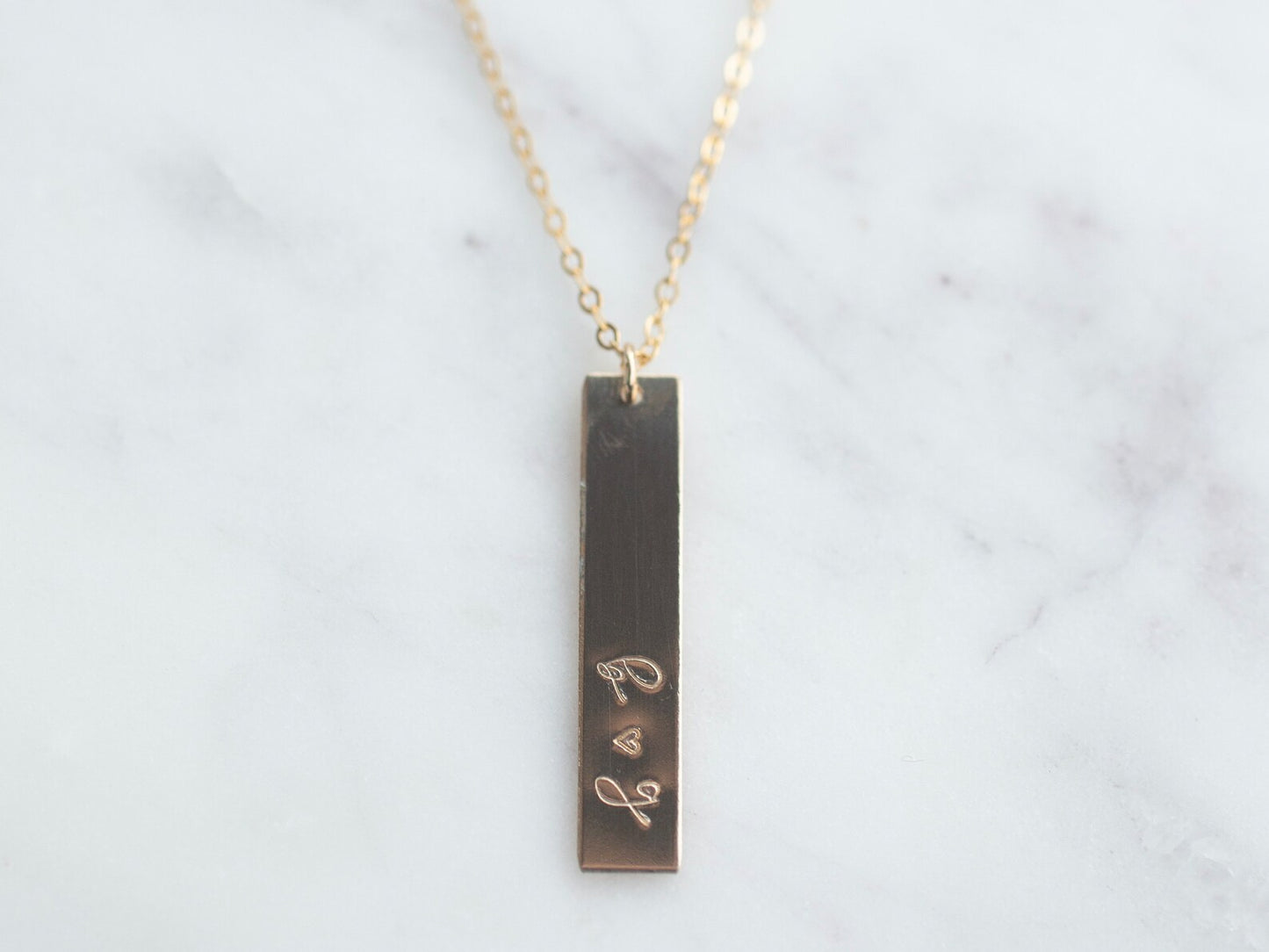 Personalized Tall Bar Necklace