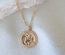 Load image into Gallery viewer, Round Saint Christopher Necklace
