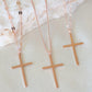 Rose Gold Large Cross Necklace